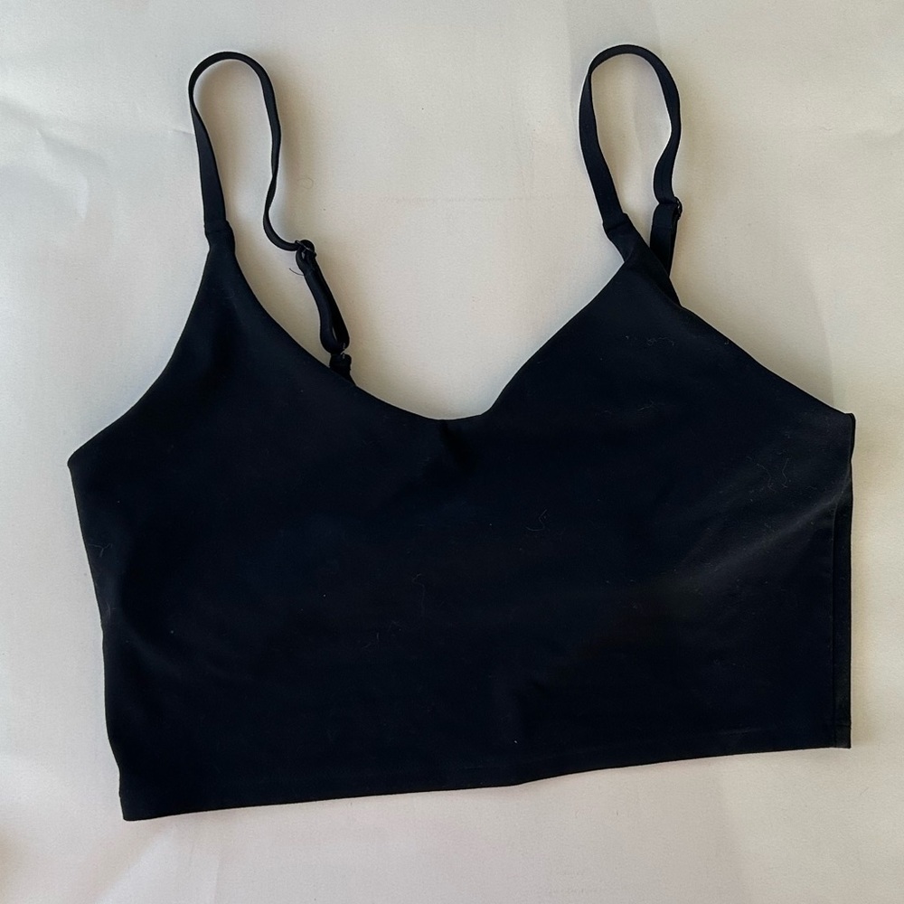Athleta Black Cropped Bralette Tank size M